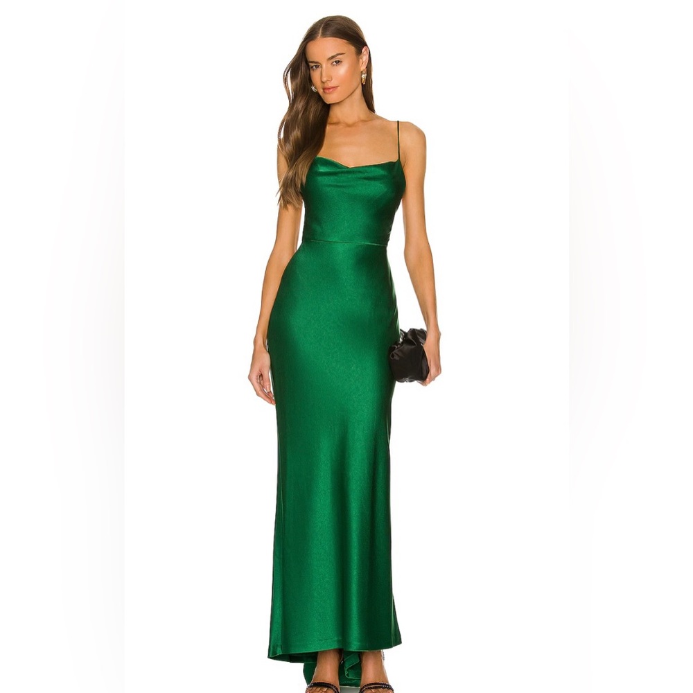 Alice + Olivia Emerald Green Maxi Dress